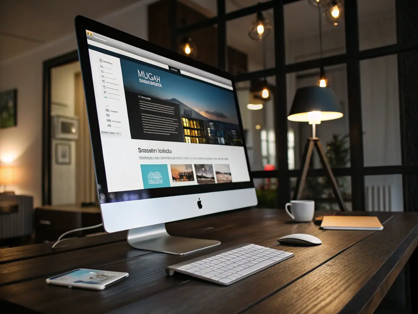 A clean, modern website design showcasing a responsive layout with a focus on user experience, highlighting Marco Agency's web design capabilities.