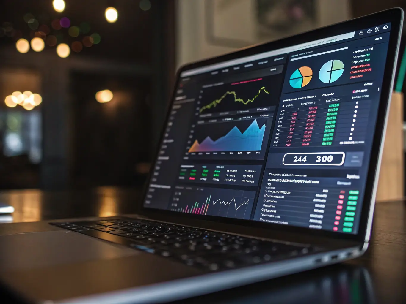 A digital marketing dashboard displaying analytics, social media posts, and ad campaigns, illustrating Marco Agency's data-driven approach to digital marketing.